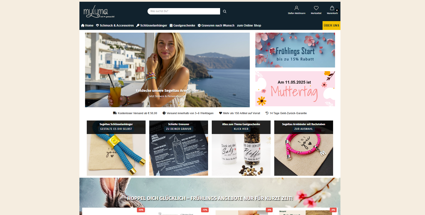 MyLuma Online Shop für Schmuck und Accessoires