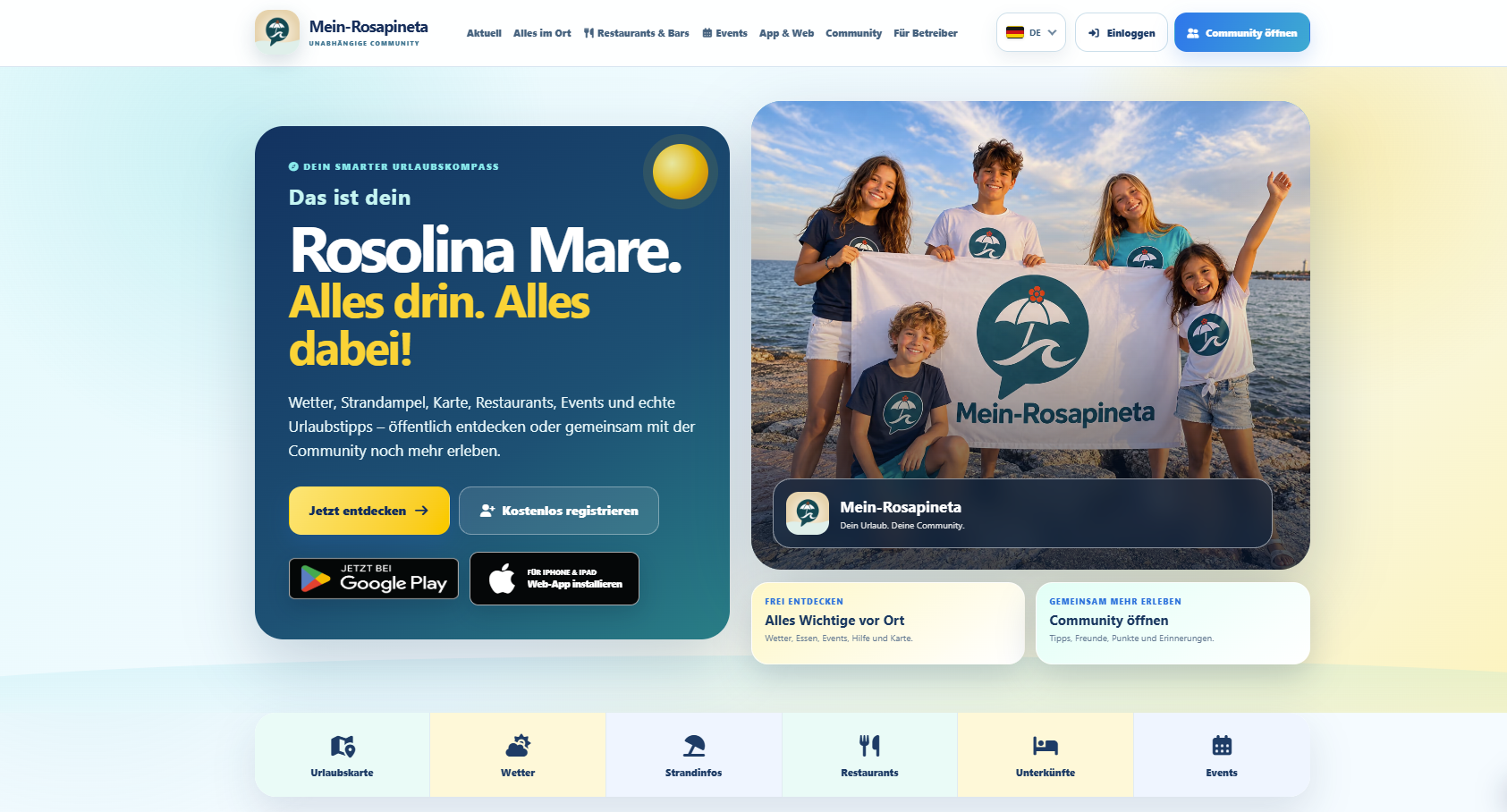 Mein-Rosapineta Urlaubsportal und Community